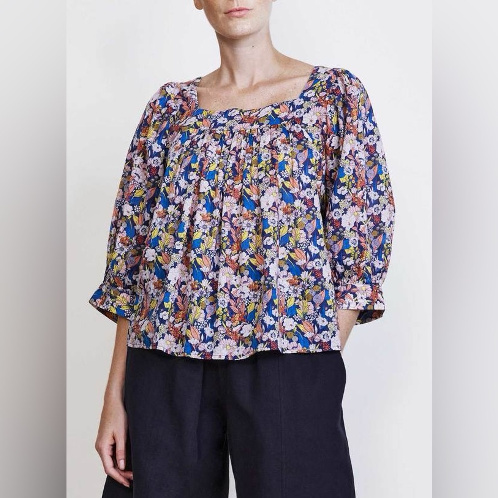Apiece Apart Zinnia Top in Night Arte Floral